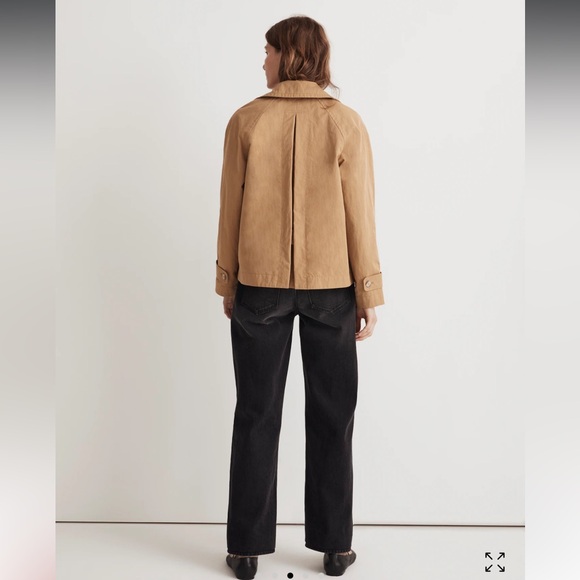 Madewell double breasted cropped trench coat - Picture 2 of 9